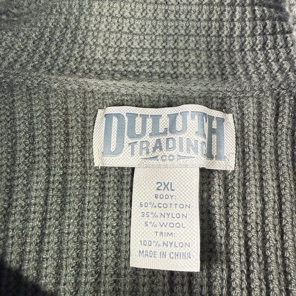 Lot of 2 Duluth Trading Co Sweater Mens 2XL Shawl Collar Cotton Wool Elbow Patch - Picture 6 of 11